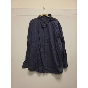 Murano Liquid Luxury Mens 3XL Shirt Blue Button Down Dress Shirt 3X Big Tall